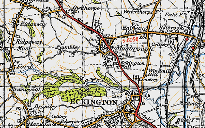 Old map of Mosborough in 1947