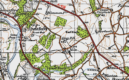 Old map of Burf Castle in 1946