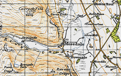 Old map of Bowscale Fell in 1947