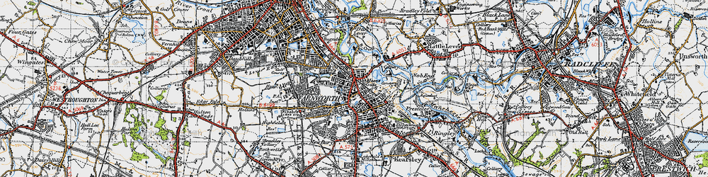 Old map of Moses Gate in 1947