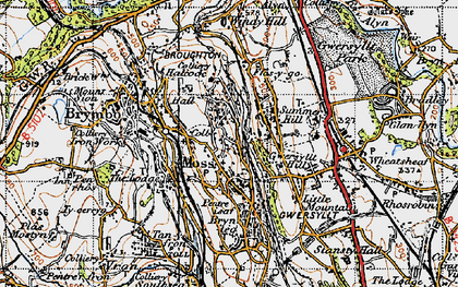 Old map of Moss in 1947