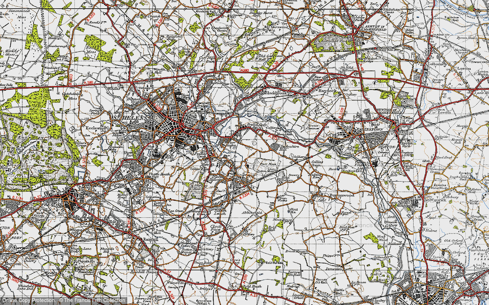 Old Map of Moss Nook, 1947 in 1947