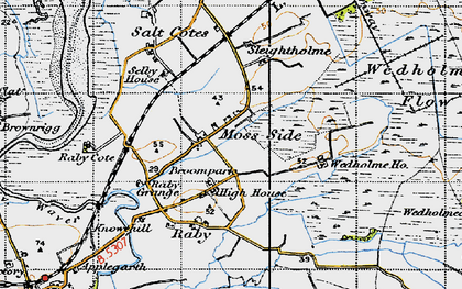 Old map of Broompark in 1947