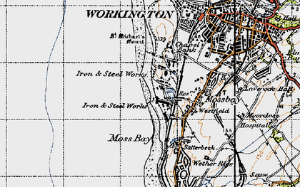 Old map of Mossbay in 1947
