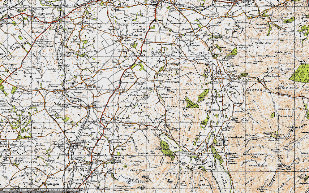Old Map of Mosser, 1947 in 1947