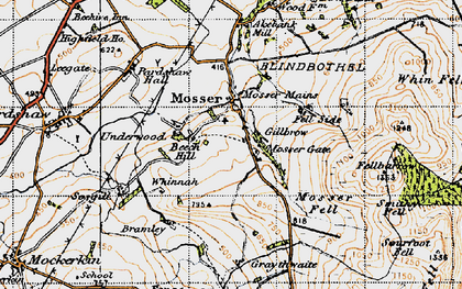 Old map of Mosser in 1947