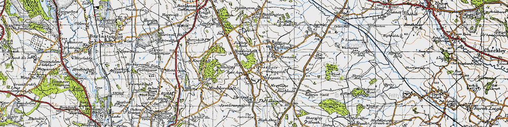 Old map of Mossgate in 1946