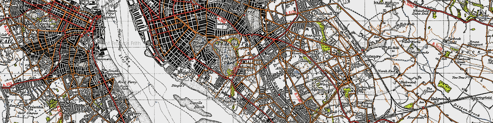 Old map of Mossley Hill in 1947