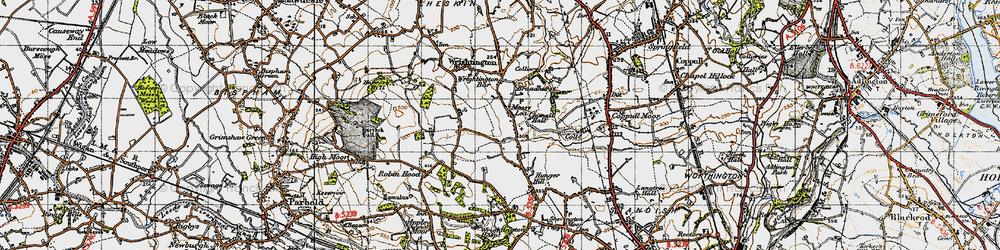 Old map of Mossy Lea in 1947