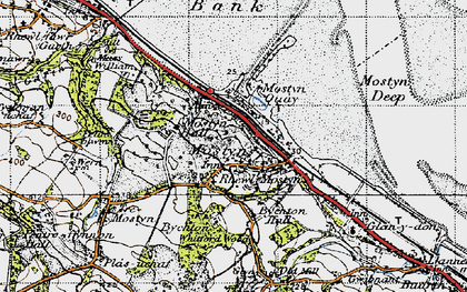 Old map of Mostyn in 1947