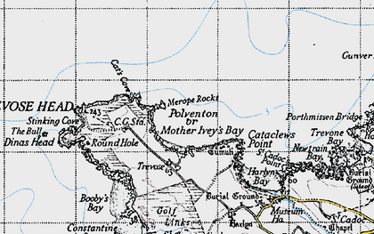 Old map of Trevose Head in 1946