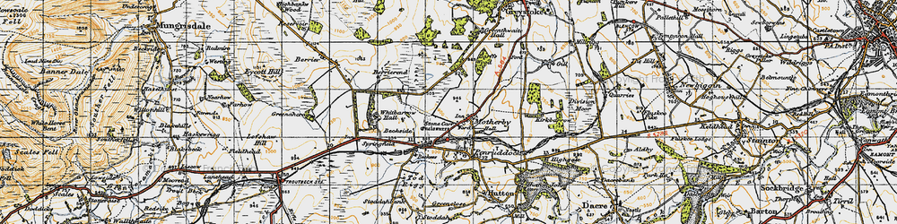 Old map of Motherby in 1947