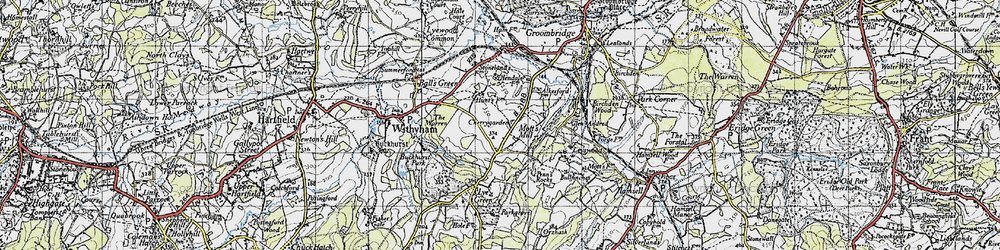 Old map of Buckhurst Park in 1946