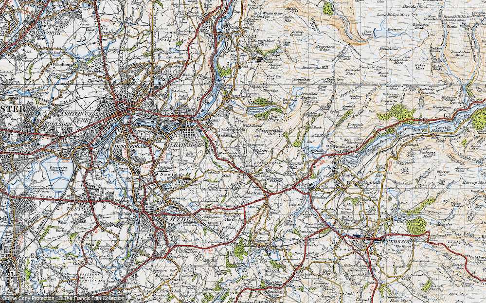 Old Map of Mottram Rise, 1947 in 1947