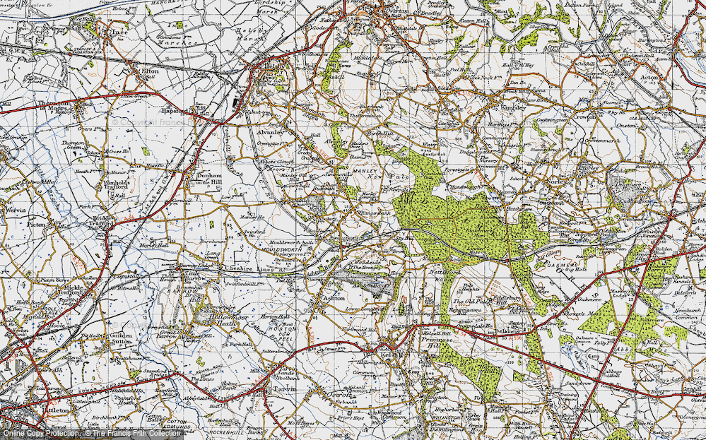 Old Map of Mouldsworth, 1947 in 1947