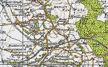 Old map of Mouldsworth in 1947