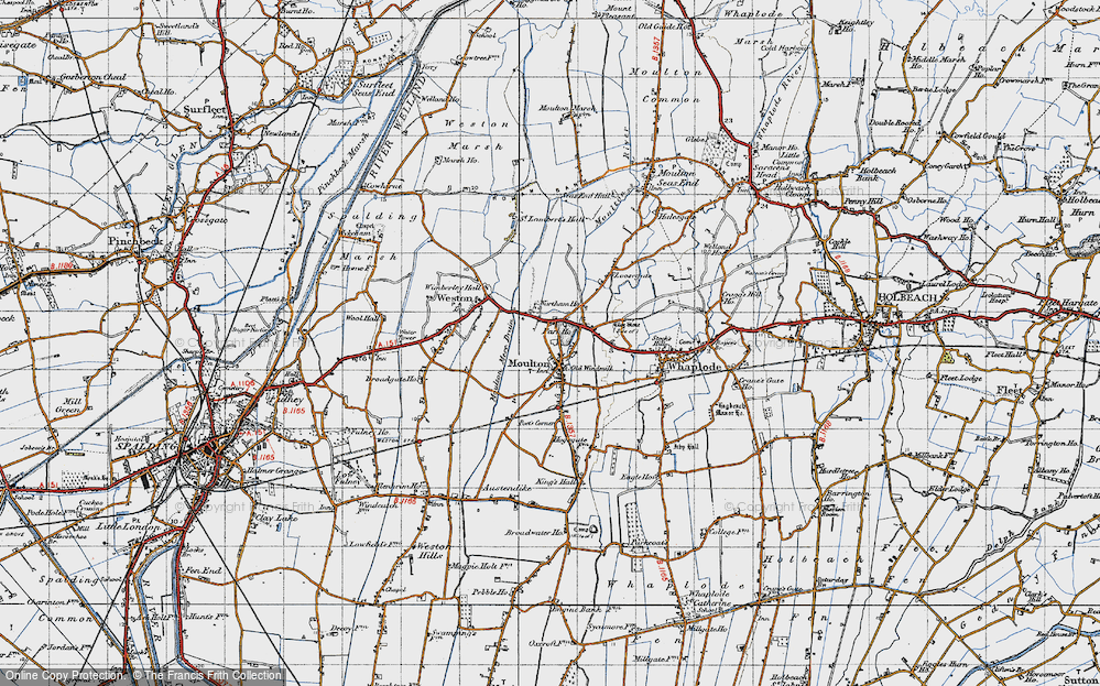 Old Map of Moulton, 1946 in 1946