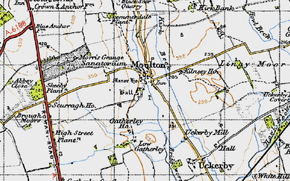 Old map of Abbey Close in 1947