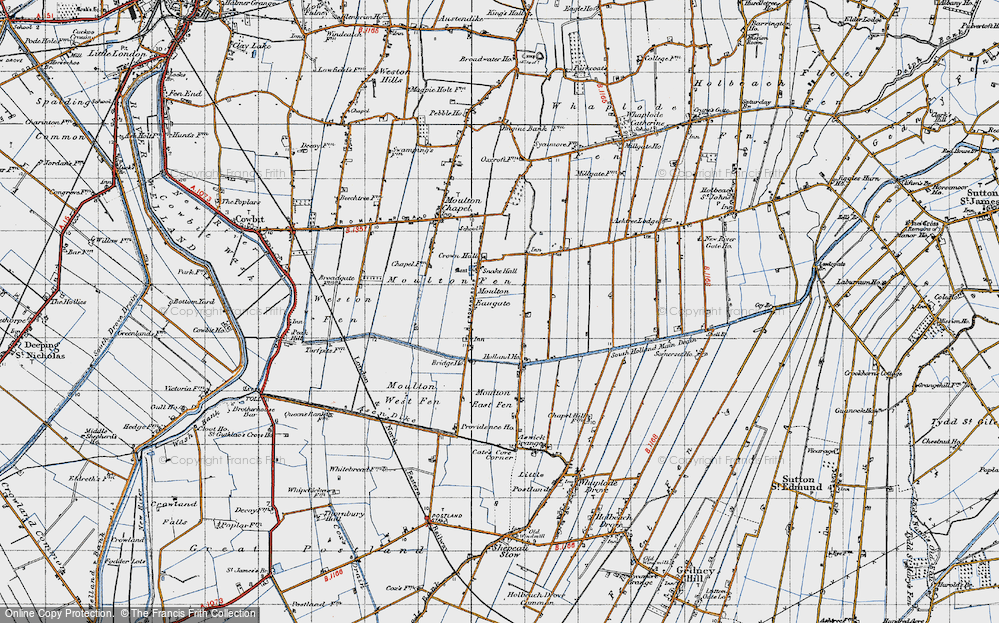 Old Map of Moulton Eaugate, 1946 in 1946