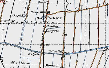 Old map of Moulton Eaugate in 1946