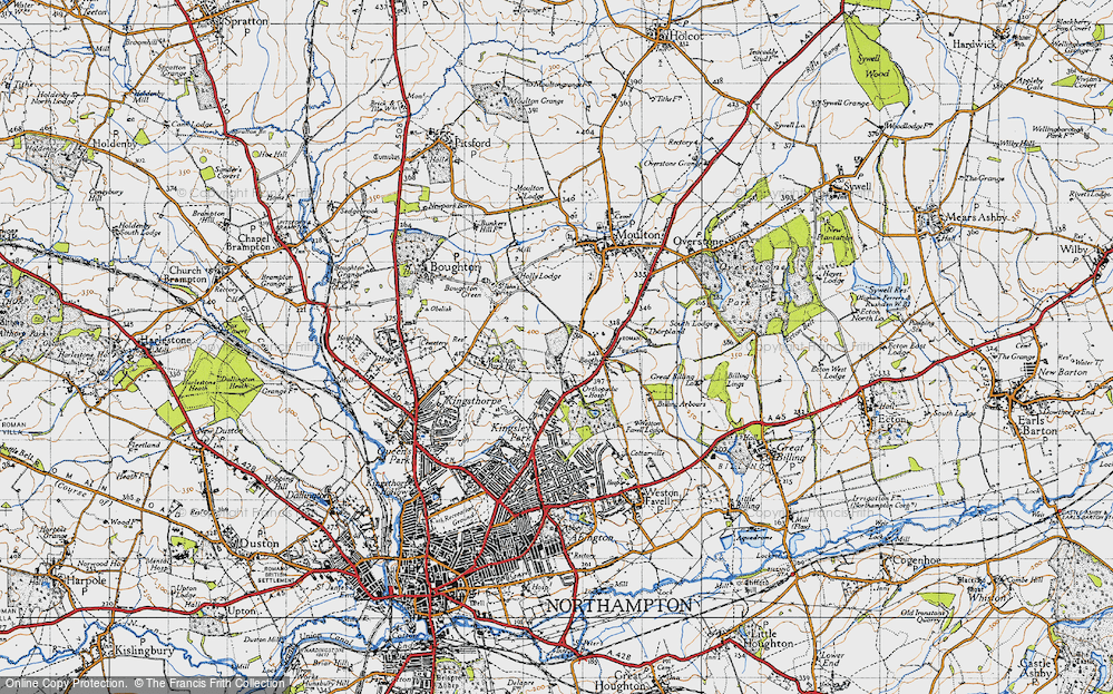 Old Map of Moulton Park, 1946 in 1946