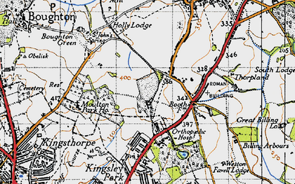 Old map of Moulton Park in 1946
