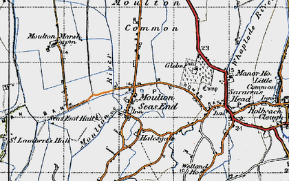 Old map of Moulton Seas End in 1946