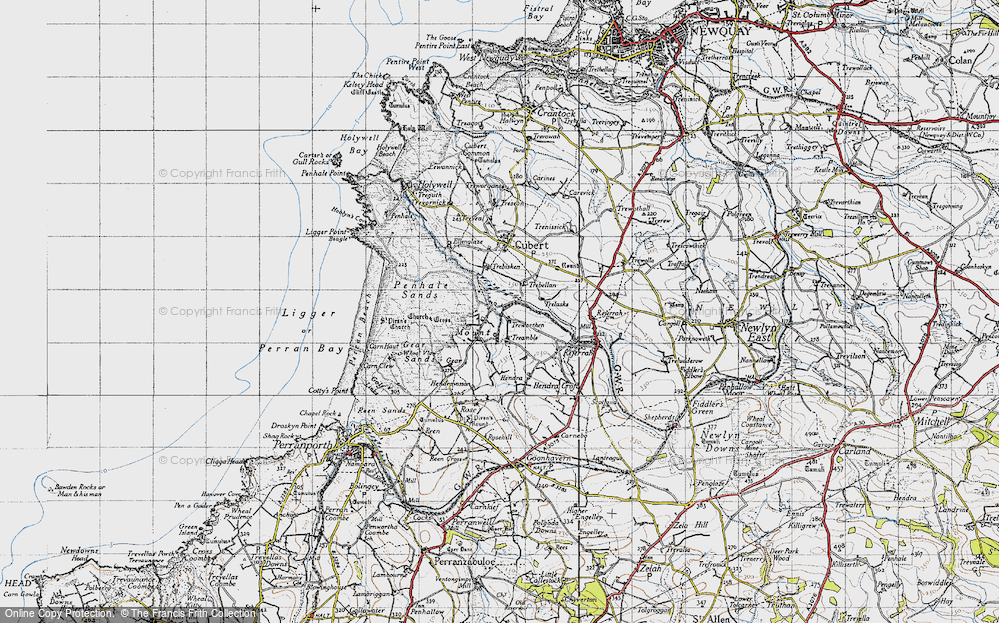 Old Map of Mount, 1946 in 1946