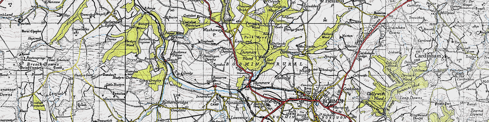 Old map of Mount Charles in 1946