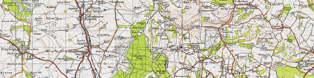 Old map of Bauks Hill in 1940