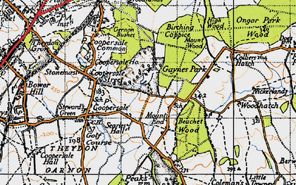 Old map of Mount End in 1946