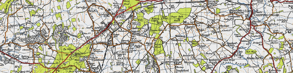 Old map of Mount End in 1946