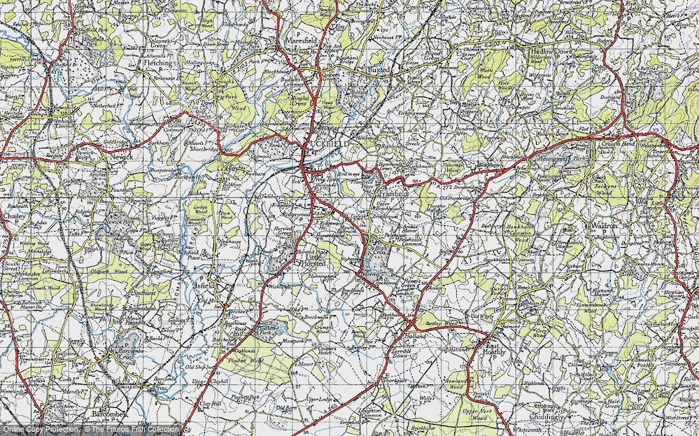 Old Map of Mount Ephraim, 1940 in 1940