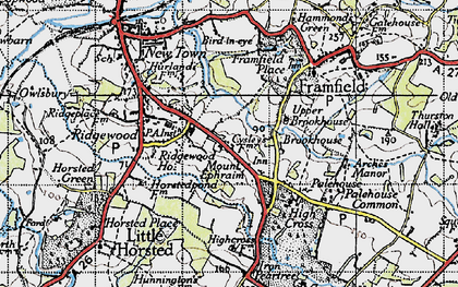 Old map of Mount Ephraim in 1940