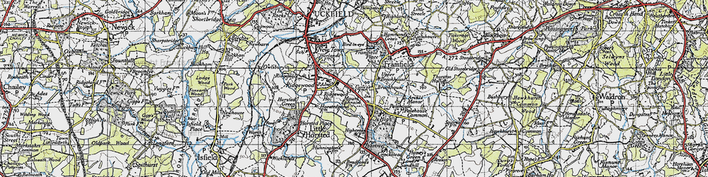 Old map of Mount Ephraim in 1940