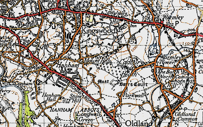 Old map of Mount Hill in 1946