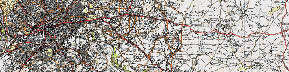 Old map of Mount Hill in 1946