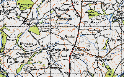 Old map of Mount Lane in 1946