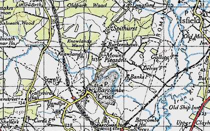 Old map of Bevern Stream in 1940
