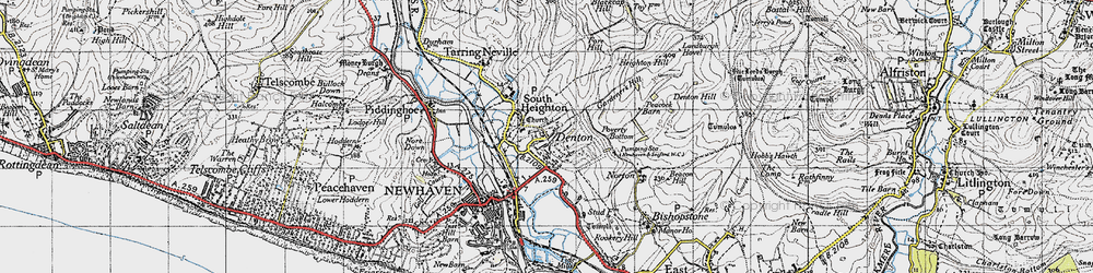 Old map of Mount Pleasant in 1940