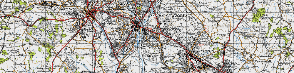 Old map of Mount Pleasant in 1946