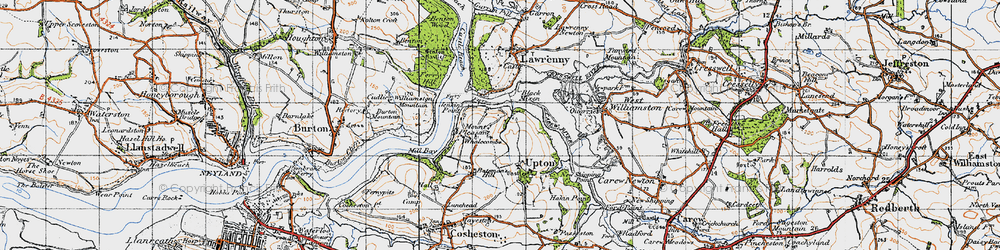 Old map of Mount Pleasant in 1946