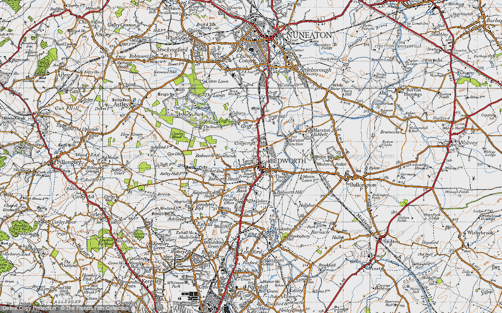 Old Map of Mount Pleasant, 1946 in 1946