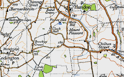 Old map of Mount Pleasant in 1946