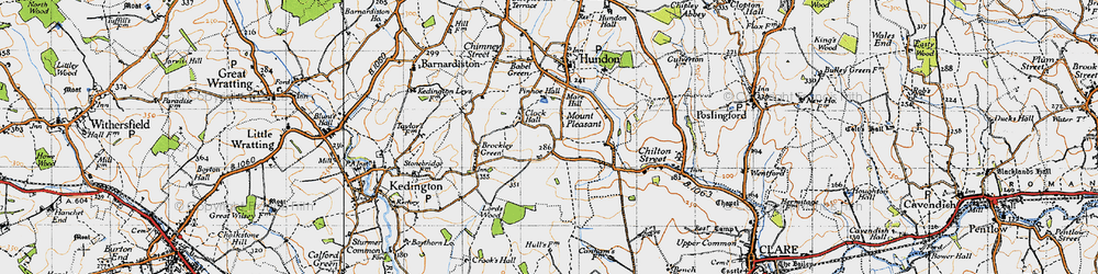 Old map of Mount Pleasant in 1946