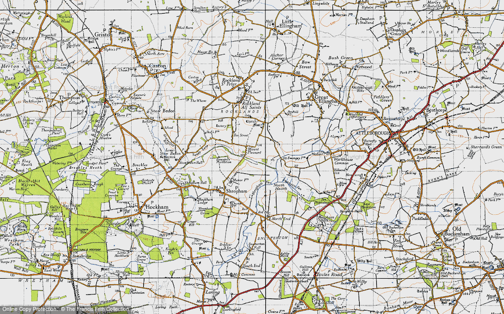 Old Map of Mount Pleasant, 1946 in 1946