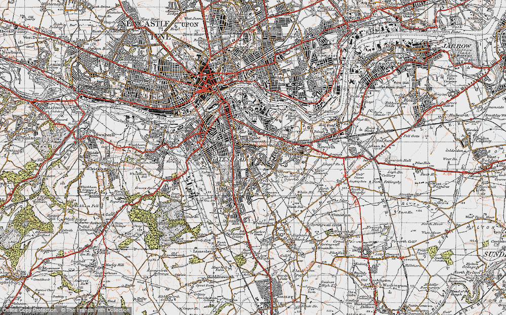 Old Map of Mount Pleasant, 1947 in 1947