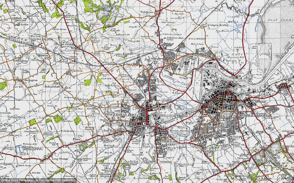 Old Map of Mount Pleasant, 1947 in 1947