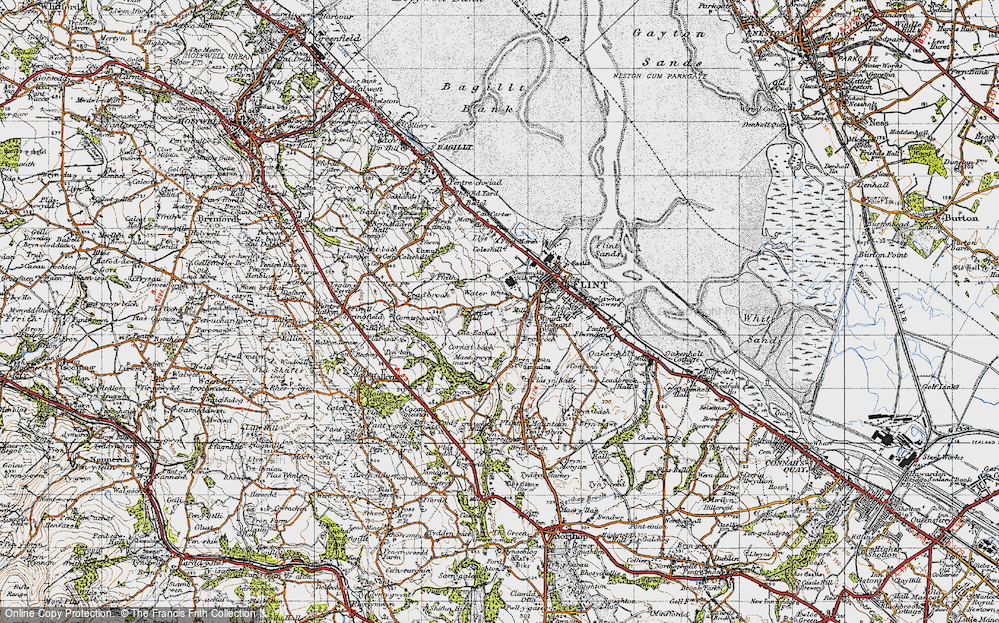 Old Map of Mount Pleasant, 1947 in 1947
