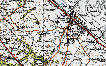 Old map of Maes-gwyn-mawr in 1947